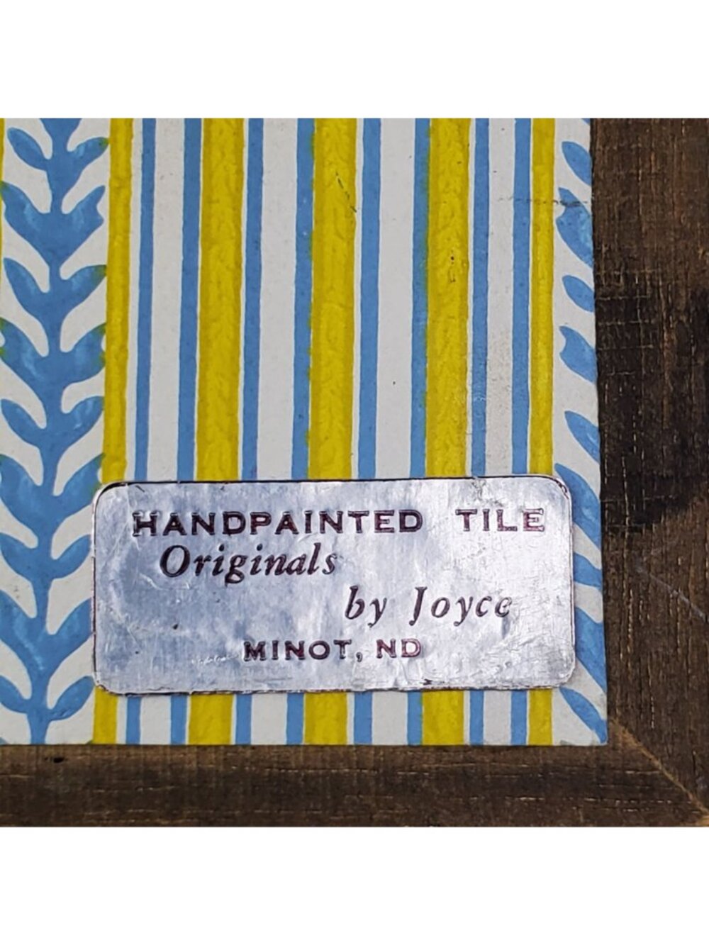 Miniature Tile Paintings By Joyce Minot, ND Rustic Wood Frames Farmhouse Country - Picture 5 of 13